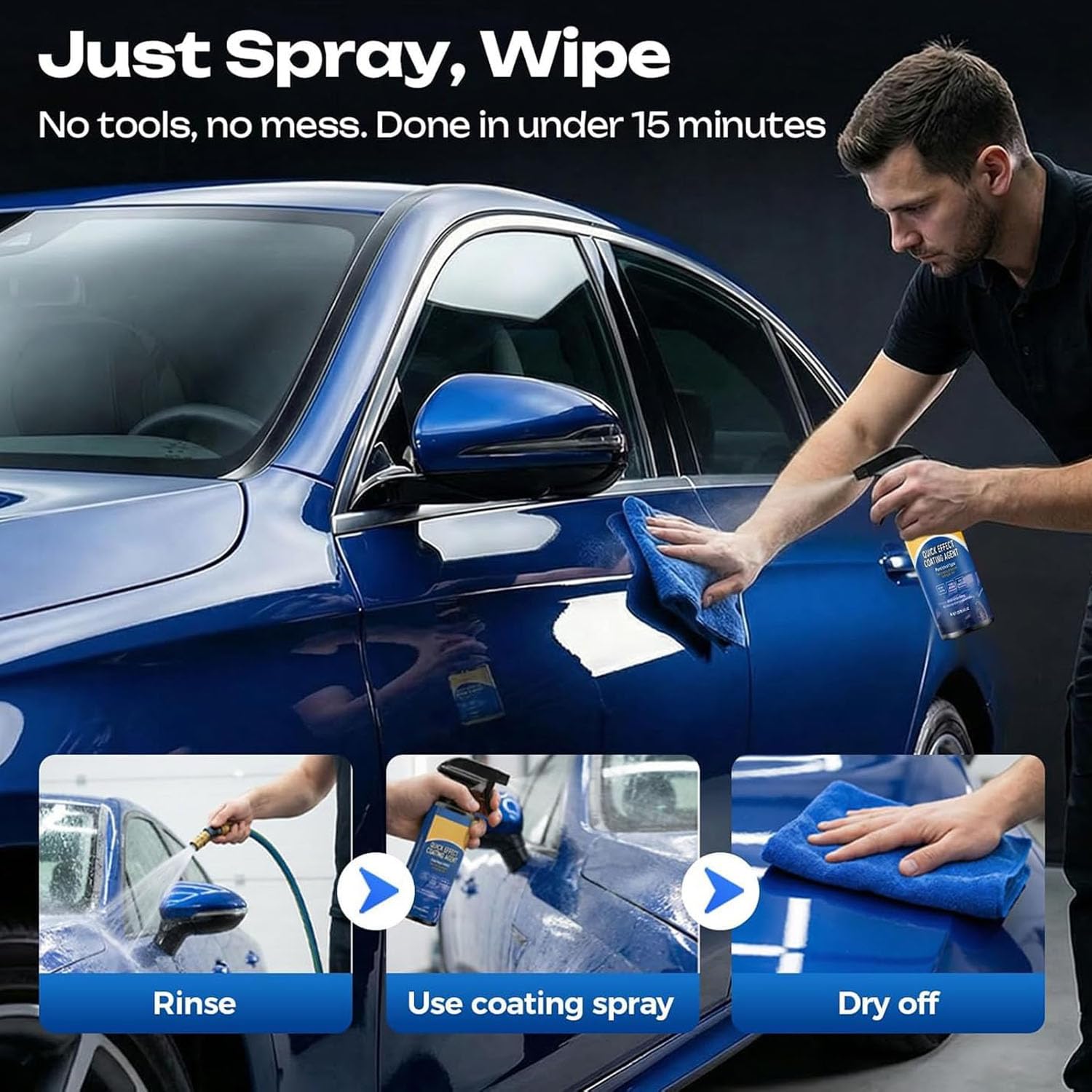 2026 Car Coating Agent Spray, Quick Effect Polish Spray, Quick Effect Coating Agent,Automobile Scrape Wax Agent, Oil Film Emulsion Glass Cleaner, Waterless Wash Quick Effect Scratch Polish (3PCS) — view 7