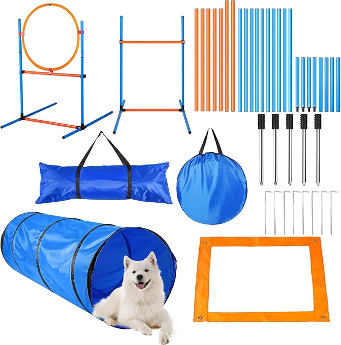 5 Sets Dog Agility Training Equipment Obstacle Agility