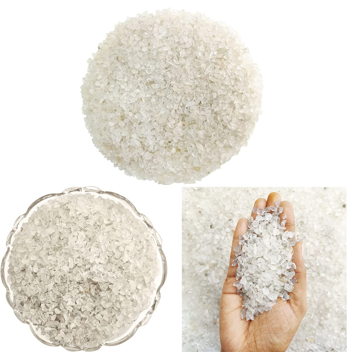 9Dzine Healing Crystal Chips for Vastu Natural Clear Quartz Chips Stone 250 Gm Clear Quartz Crystal Stone Chips Dust Raw Rough Stone for Reiki Healing Meditation (B08P3M9J8G) Amazon Price History, Amazon Price Tracker