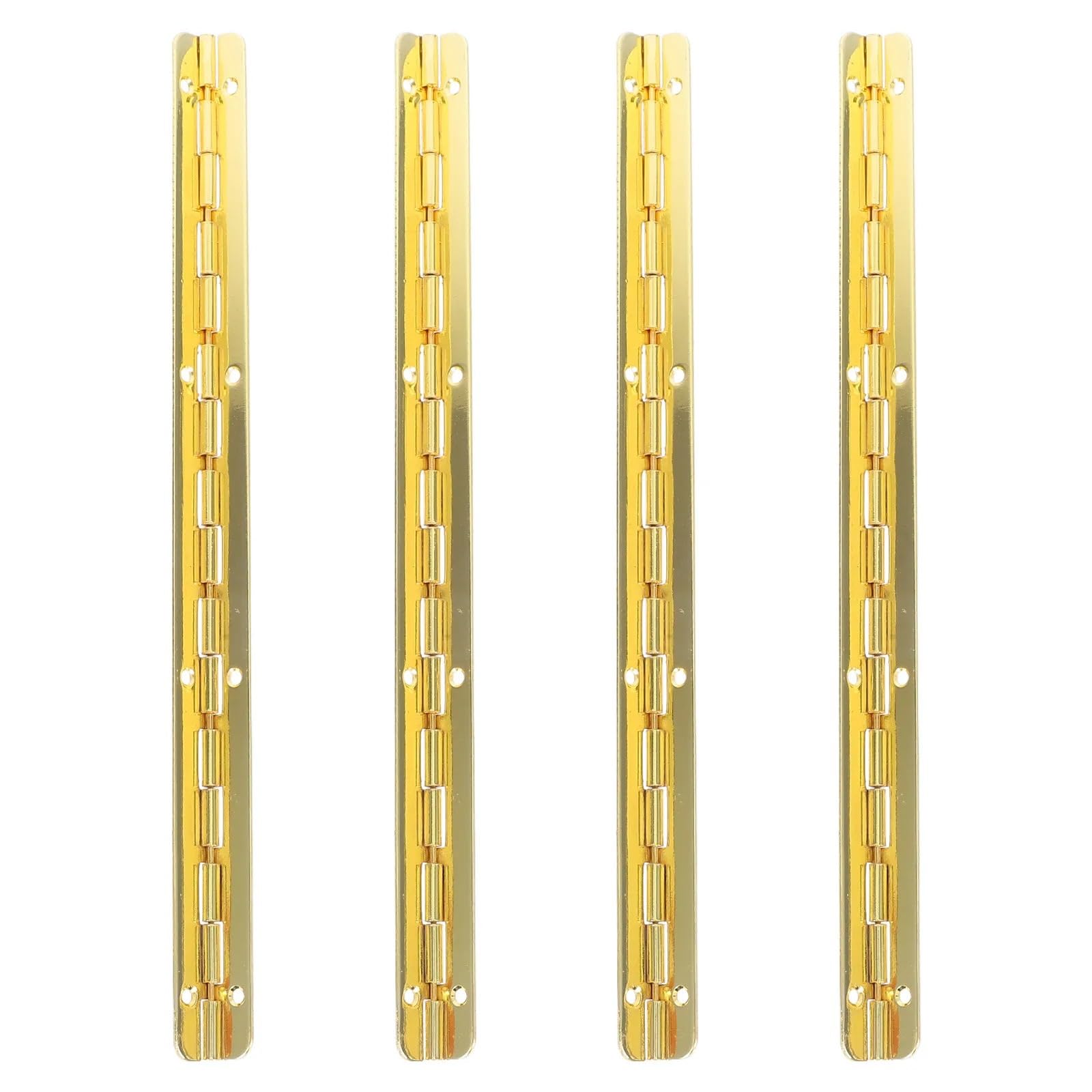Hkvtvcypya One Color 4Pcs Small Hinges For Crafts Metal Wooden Box Jewelry Case Long Piano Replacement Iron Decorative Hardware