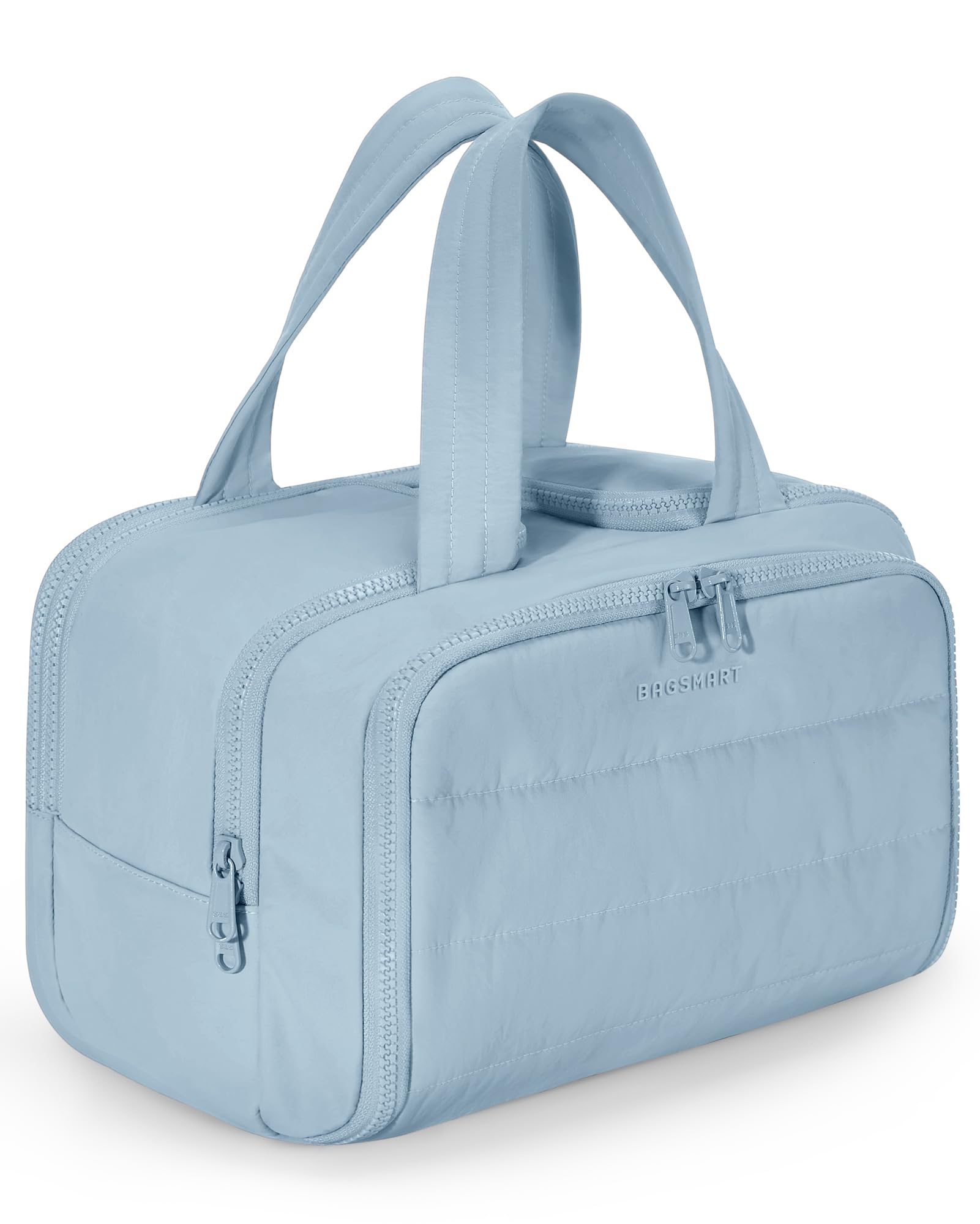 BAGSMART Reise Kulturbeutel Kulturtasche Damen, Große, Weit Offene Reisetasche für Frauen, Toiletry Bag Kosmetiktasche Make up Organizer mit Griff für Zubehör, Essentials, Toilettenartikel