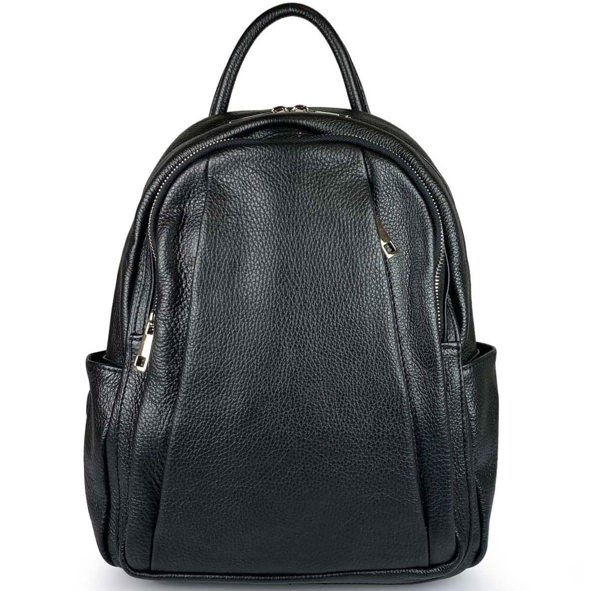 Bottega Carele Zaino Donna in vera pelle colore nero made in Italy BC737nero