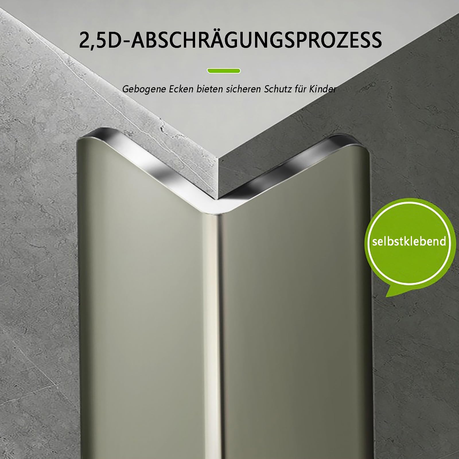 Profilo Di Protezione Angolare Autoadesivo 135cm - Striscia Per Bordi 89° Per Pareti In Legno E Piastrelle - Protezione Angolare Sicura E Resistente Per Casa E Commercio(Schwarz,20 * 20mm)