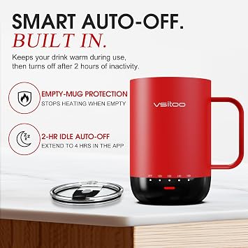 VSITOO S3 Pro 16oz Smart Self Heating Coffee Mug with Temperature Control