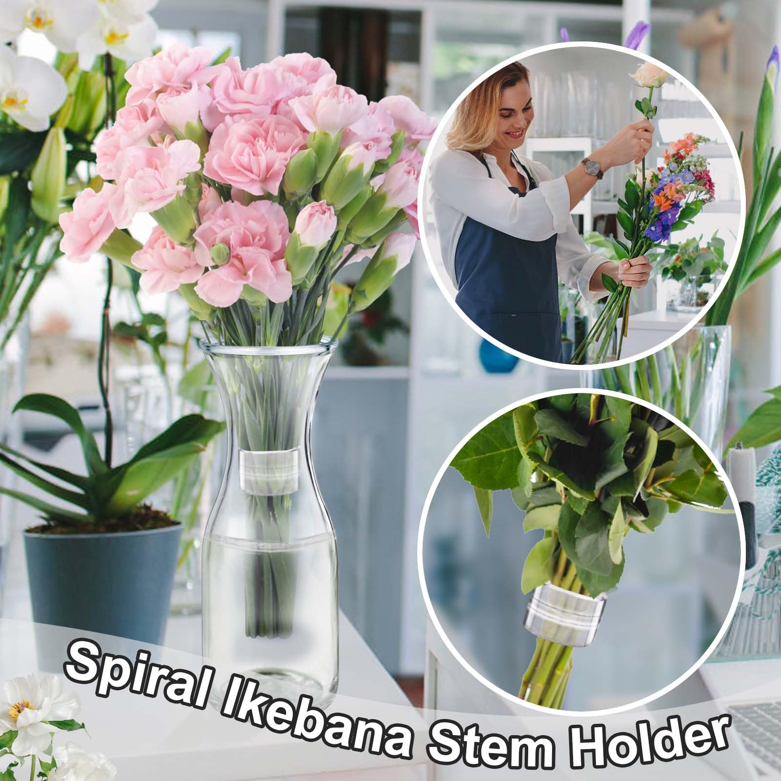 Supporto A Spirale Per Fiori Ikebana - 2 Pezzi, Verde, Per Bouquet In Vaso, Decorazioni Matrimonio - Foto 10