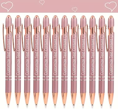 Metal ballpoint pen set, Pink Ballpoint Pens, retractable - perfect for offices, schools, diaries and art projects, wedding and birthday gifts, nurses and doctors -100 PCS