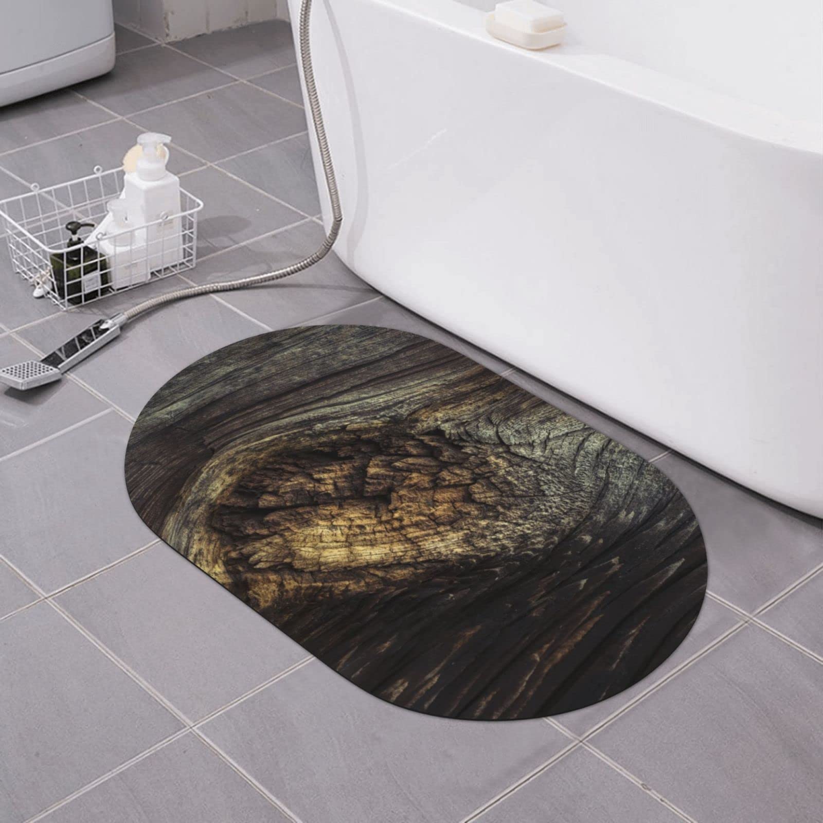 Tapis de bain terre de diatomée antidérapant et lavable ultra absorbant