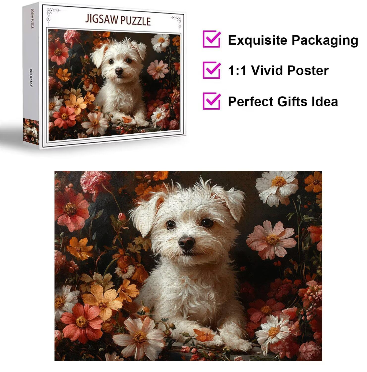 Puzzle 2000 Pezzi Fiori Puzzle Classici per Gioco Familiare, n-285 | Impossibile Puzzles, Intrattenimento Creativo, Rilassamento Intelligence, Regalo per Amore e Amico, Decorazioni Casa, Animali