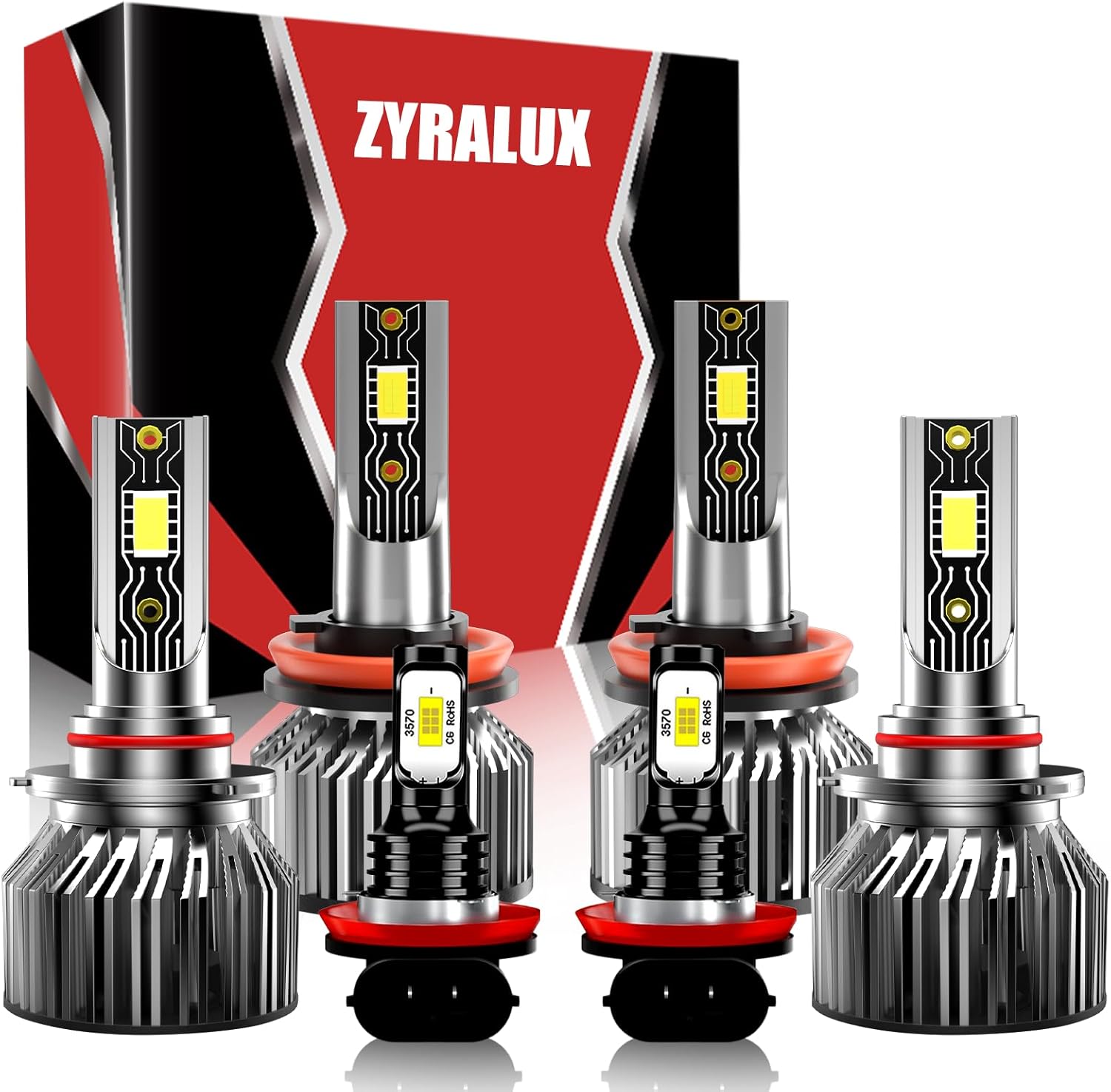 Compatible for 2016-2023 Toyota Tacoma Multi-position Beam Driving Light bulbs, Enhanced Visibility Direct Installation, pack of 6