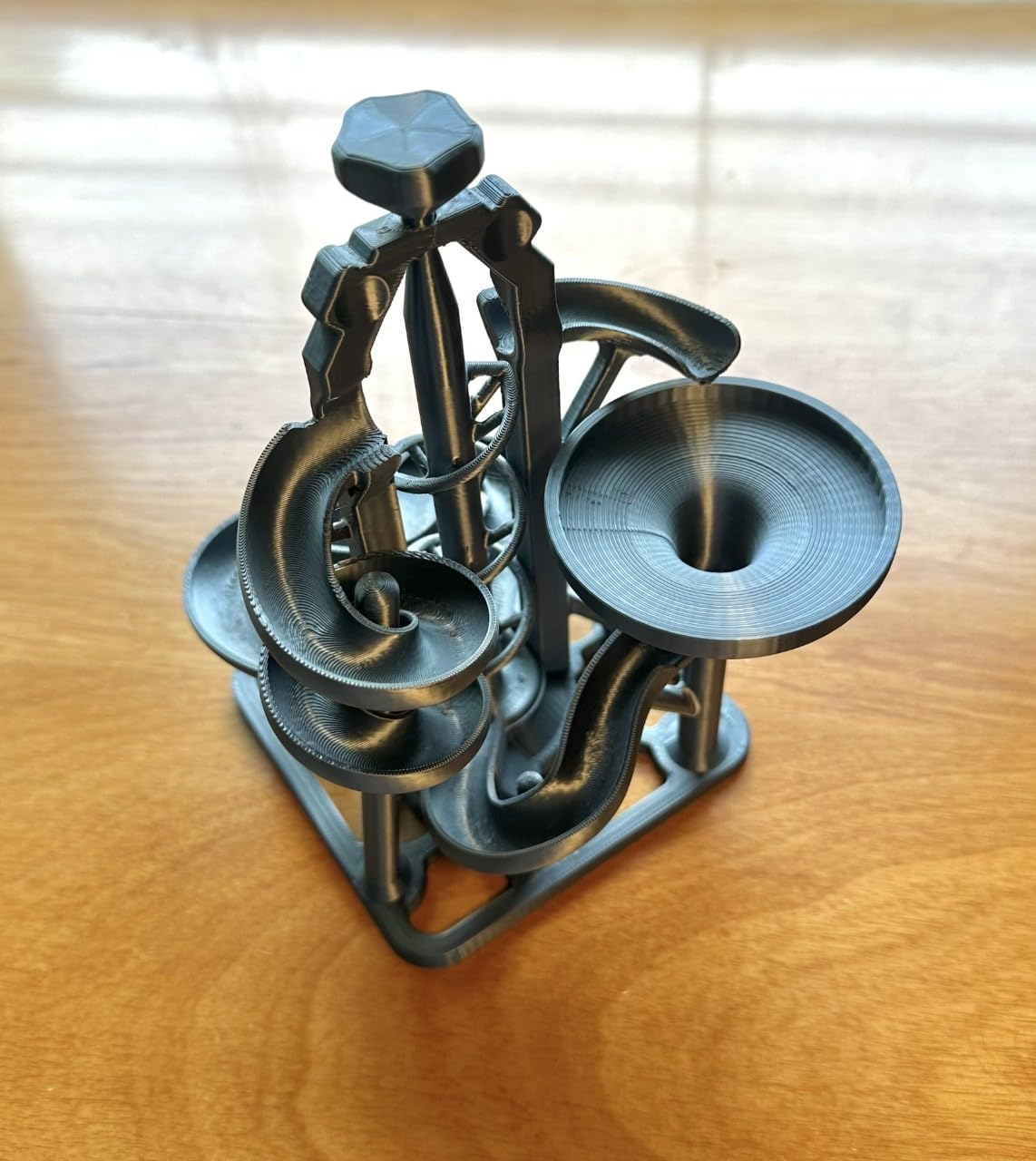 3D CRAFT 3D Printed Marble Run, Interactive Kinetic Sculpture Desk Toy, PLA Plastic Track System, Creative Office Decor and Stress Relief (Black)-picture-15
