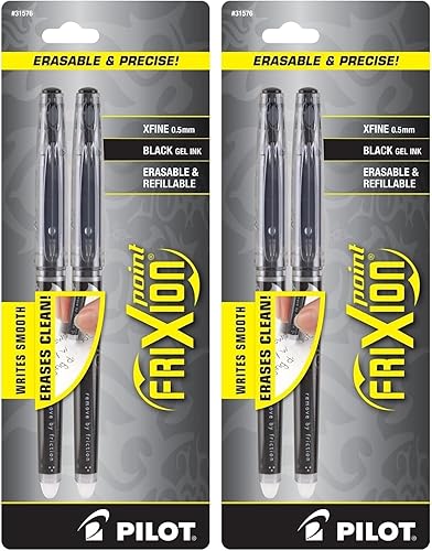 Miniatura 6 de Pilot FriXion recarga para bolígrafo con tinta de gel paquete de 3 Negro 2 - unidades
