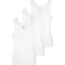 Comfneat Womens 3-Pack Sleepwear Lace Trim Tank Tops Stretchy Undershirts