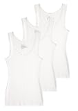 Comfneat Women's 3-Pack Sleepwear Lace Trim Tank Tops Stretchy Undershirts