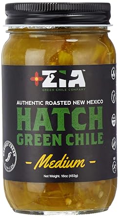 Original New Mexico Hatch Green Chile By Zia Green Chile Company - Delicious Flame-Roasted, Peeled & Diced Southwestern Certified Green Peppers For Salsas, Stews & More, Vegan & Gluten-Free - 16oz