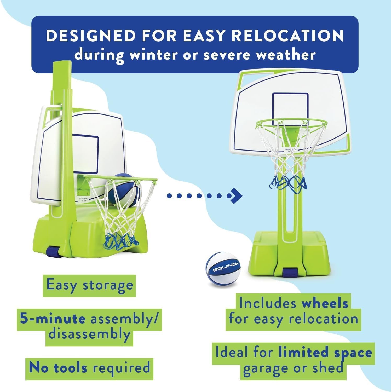 Amazon.com: Equinox Outdoor Pool Basketball Hoop Set with Ball