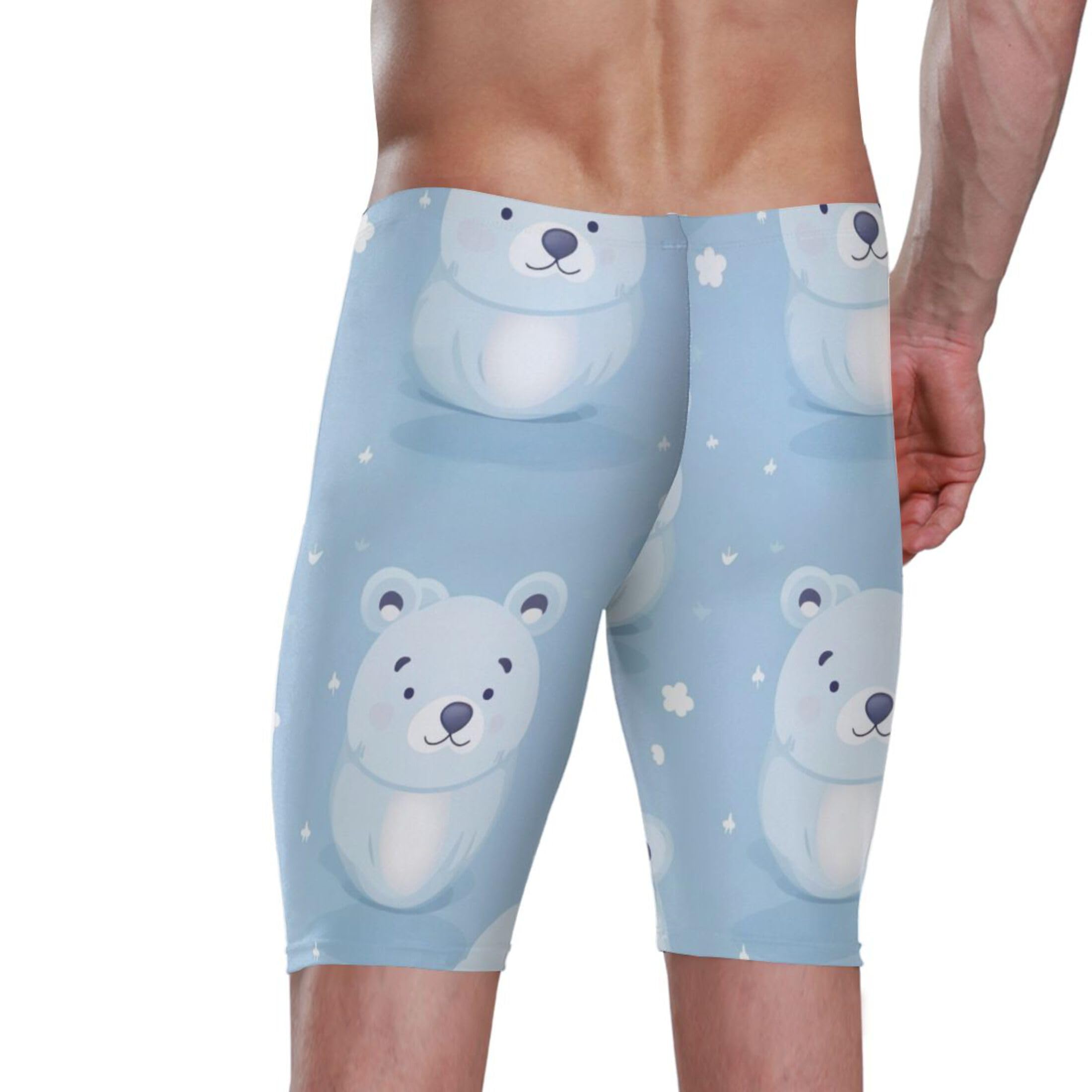 Cute Bear Animal Men's Swim Jammers Swimsuit M B0400785