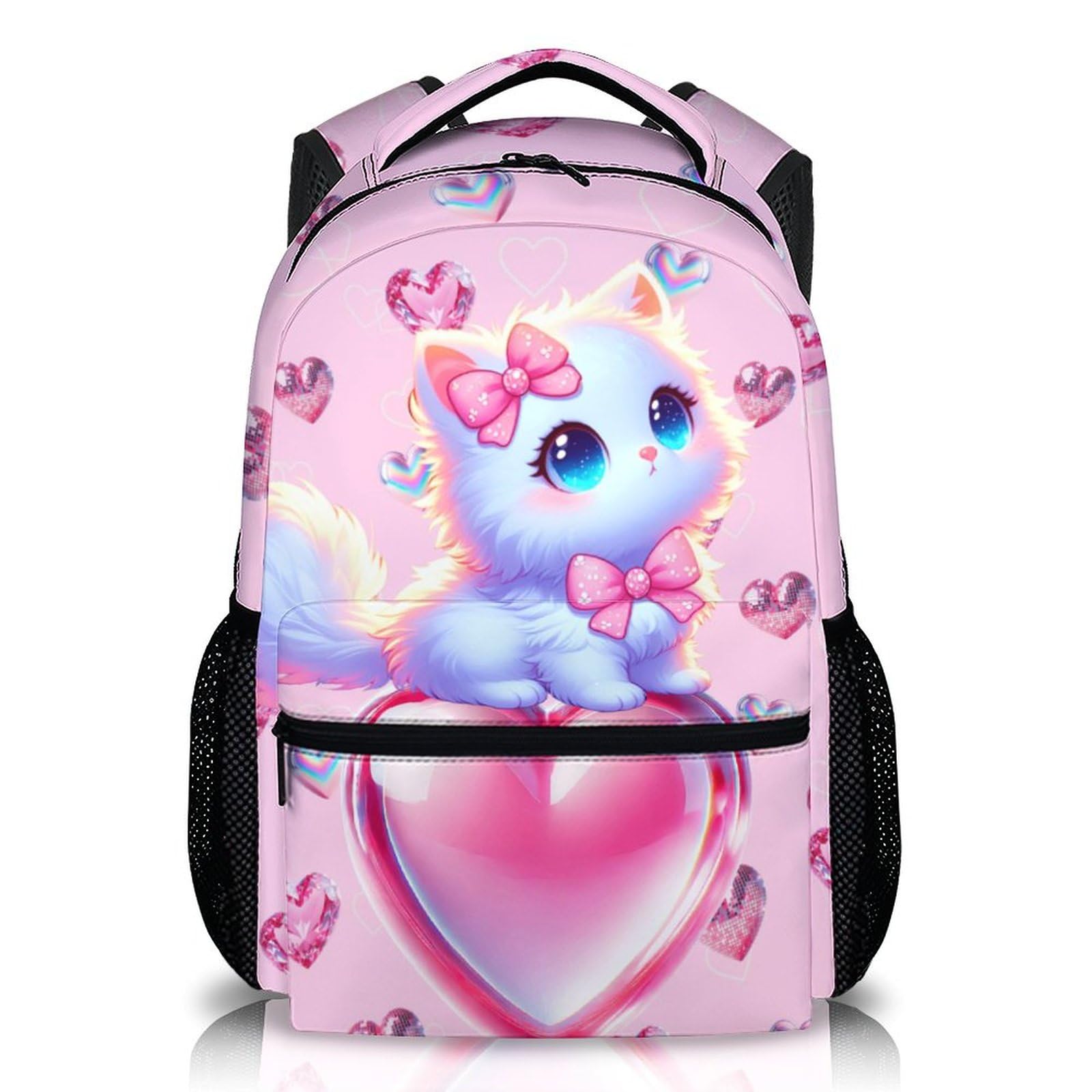 Backpack for Girls, Cat Backpacks for Kids, School Back Pack for Children Teens Cat Lovers, Back to School Gift Idea for Preschool Primary Middle Girl