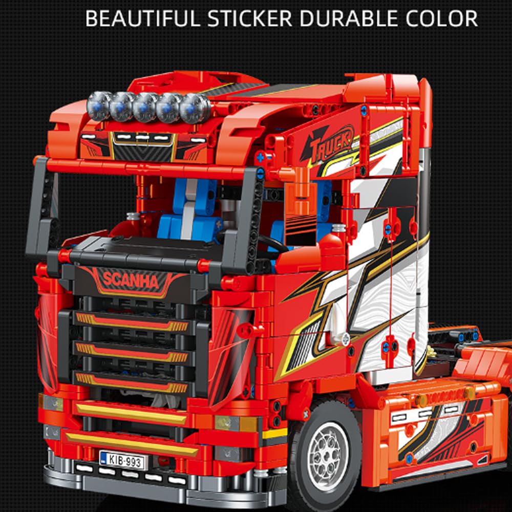 Kit Di Costruzioni Technik Camion Scania Trattore, 1708 Pezzi In Plastica ABS, Modellino Meccanico Per Adulti E Ragazzi Da Collezione, Dimensioni 42x20x23,5 Cm - 3