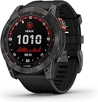 Vista 8 de Garmin Fenix 7X Solar Multisport Reloj GPS gris pizarra con correa negra