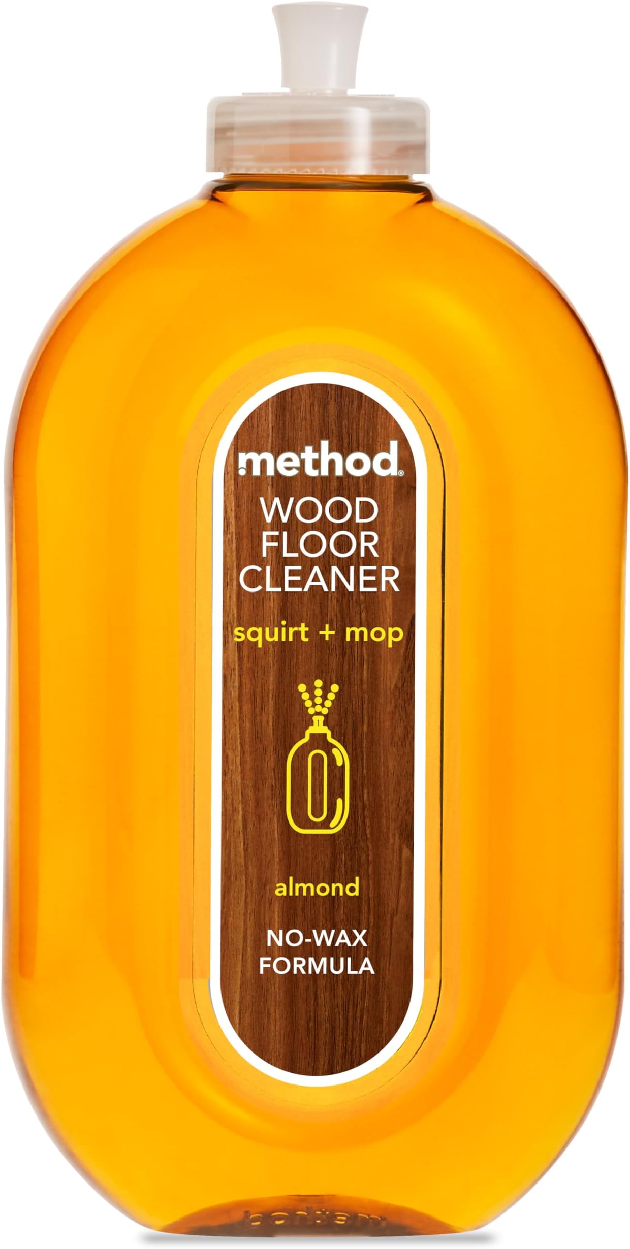 Method Wood Floor Cleaner, Moisturising Oil, Surface Spray, Gently Cleans and Shines, Almond Natural Scent, Pack of 1, 739 ml