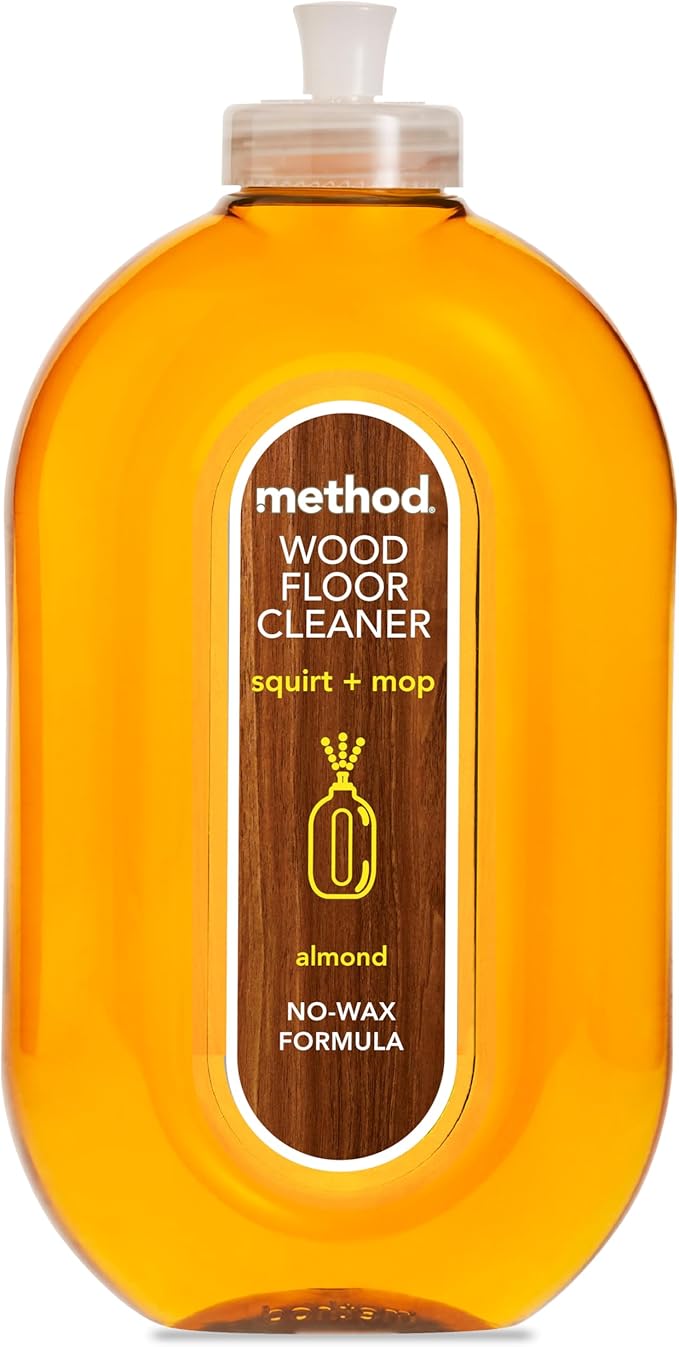 Method Wood Floor Cleaner, Moisturising Oil, Surface Spray, Gently Cleans and Shines, Almond Natural Scent, 739 ml