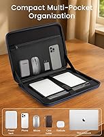 Vista 4 de DOMISO 15.6 inch Laptop Sleeve Shoulder Bag Shockproof Computer Bag Waterproof EVA Protective Carrying Case for 16" MacBook Pro/Max M2 M1