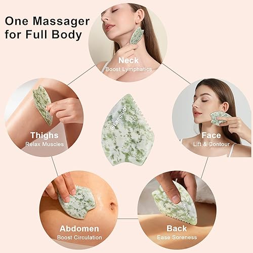 Miniatura 4 de Gua Sha - Masajeador facial, drenaje linfático, esculpiendo, levantamiento, herramienta de masaje de cuerpo completo para cara, cuello, hombro,