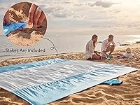 Vista 6 de WEKAPO Manta de Playa Resistente a la Arena e Impermeable, Alfombrilla de Playa Extra Grande, Alfombrilla Sin Arena de Tamaño Grande y Compacta