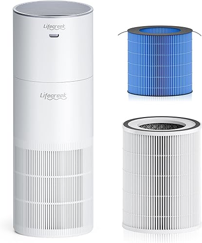 Combo de purificador de aire y humidificador para habitaciones grandes de hasta 1084 pies cuadrados, humidificador de filtro de 3 etapas y