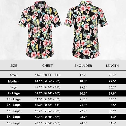 Miniatura 6 de Camisa hawaiana para hombre, camisas de playa para hombre, camisas tropicales de manga corta, floral, casual, con botones