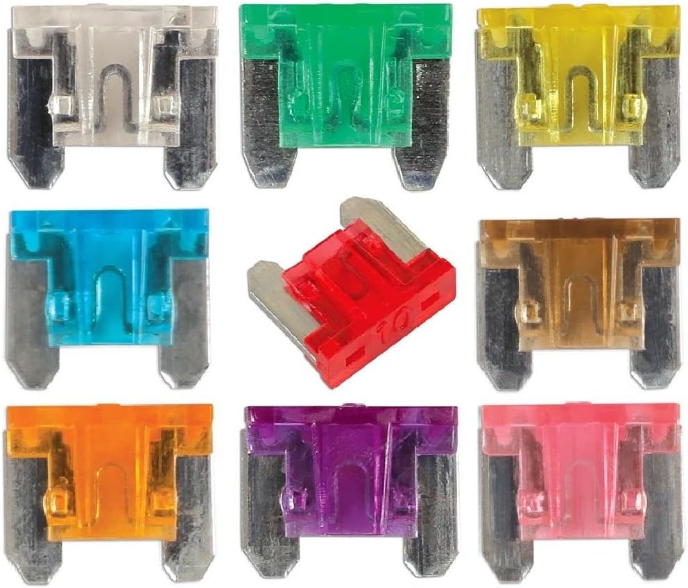 Mixed Pack Of 9pc Low Profile Mini Micro Automotive Blade Fuses