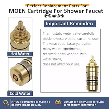 MEZZ POWARBREAK　PRO 130156 Thermostatic Water Valve Replacement for Moen