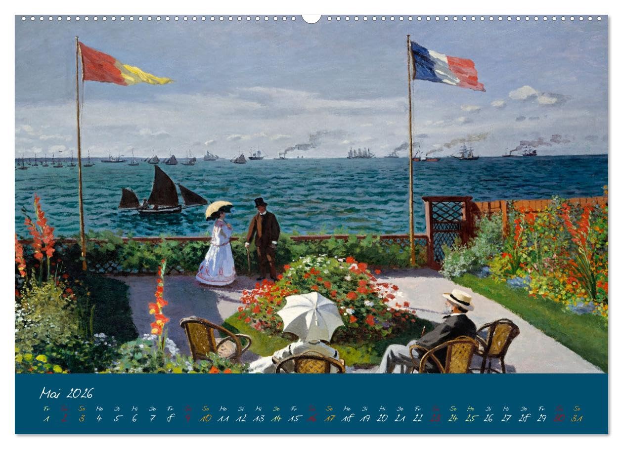 Typisch Monet (hochwertiger Premium Wandkalender 2026 DIN A2 quer), Kunstdruck in Hochglanz: Ein Kalender aus der Serie große Maler mit hochwertigen Reproduktionen (CALVENDO Kunst)