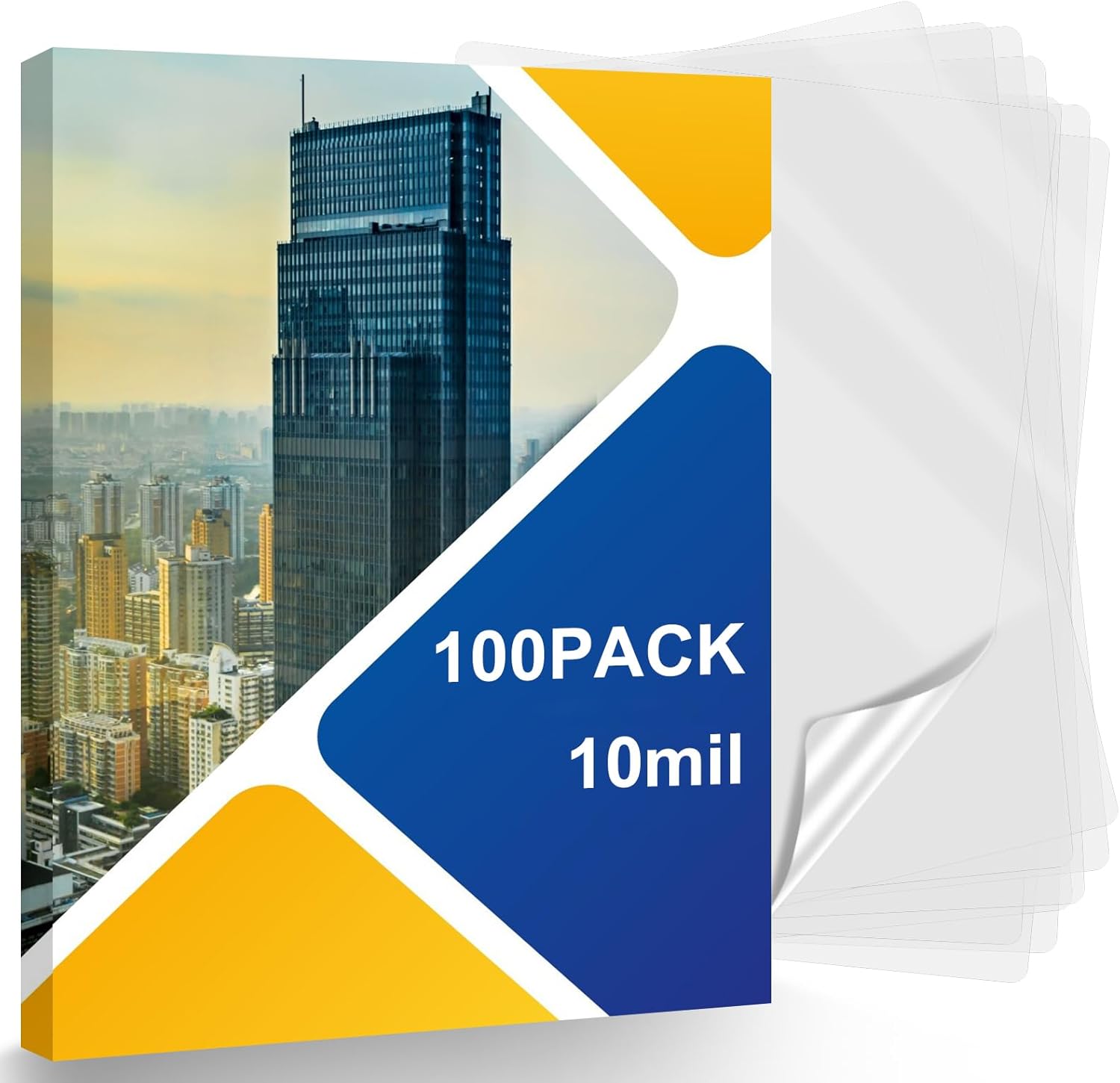 (Incomplete) 100 Pack 9x11.5inch 10mil Letter Size Laminating Sheets Thermal Laminating Pouches Paper Laminator Sheets File Card Laminator Pouches 8.5x11inch for Permits Cards File Photos (100, 9\"x11.5\"-10mil) 9\"x11.5\"-10mil 100