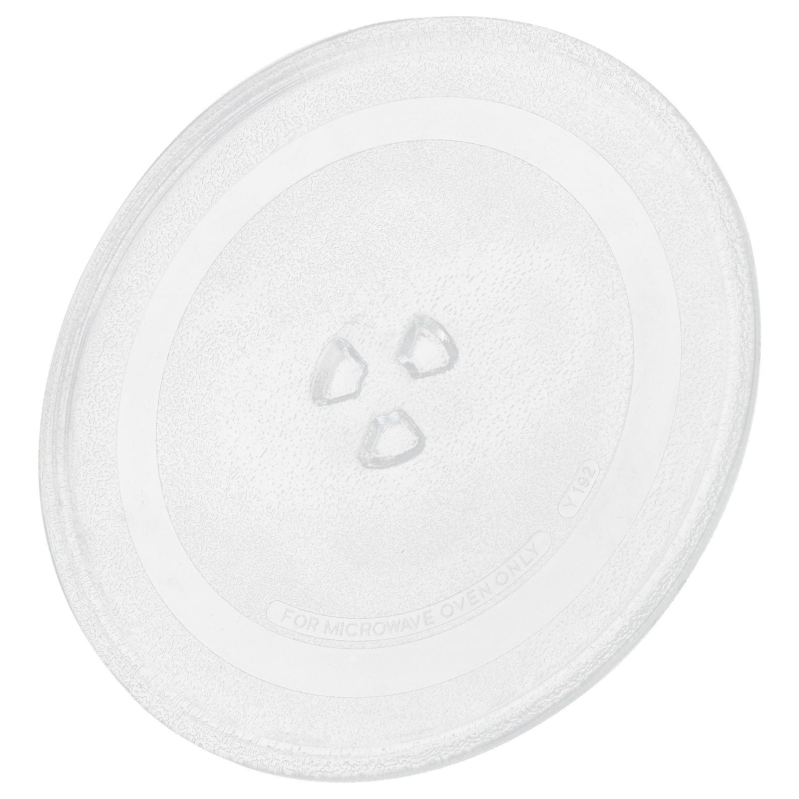 Assiette tournante pour micro-ondes en verre blanc et plateau universel