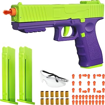 Children's Toy Gun Automatic Toy Gun with Cartridge Sleeves Mechanical Toy Gun for Boys and Girls