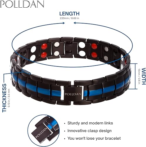 Miniatura 3 de Polldan Pulsera magnética para hombres y mujeres  Terapia de medicina alternativa para la presión arterial, pérdida de peso, alivio del dolor,