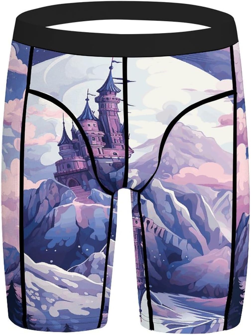 Clouds Over The Castle Compression Shorts Men Spandex Sport Shorts Workout Performance Baselayer Underwear