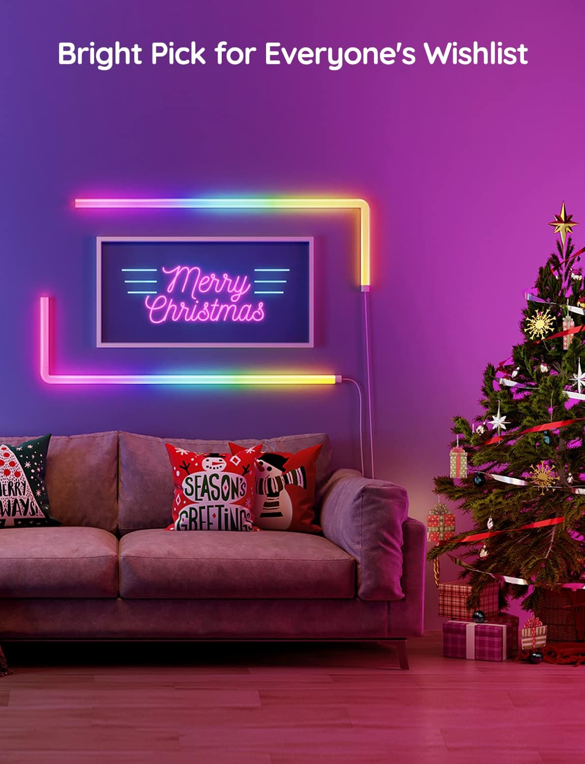 Buy Govee Glide RGBIC LED Wall Lights Bundle RGBIC Lyra Floor Lamp