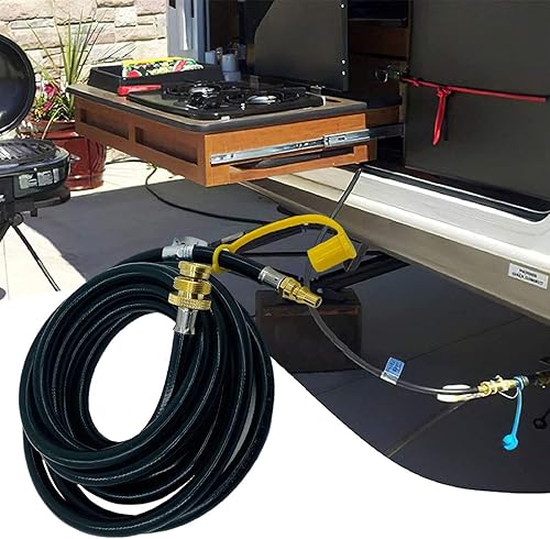 Miniatura 7 de Manguera de propano de conexión rápida de 1 libra, electrodomésticos portátiles, 15 pies de conexión rápida de reemplazo del convertidor de manguera