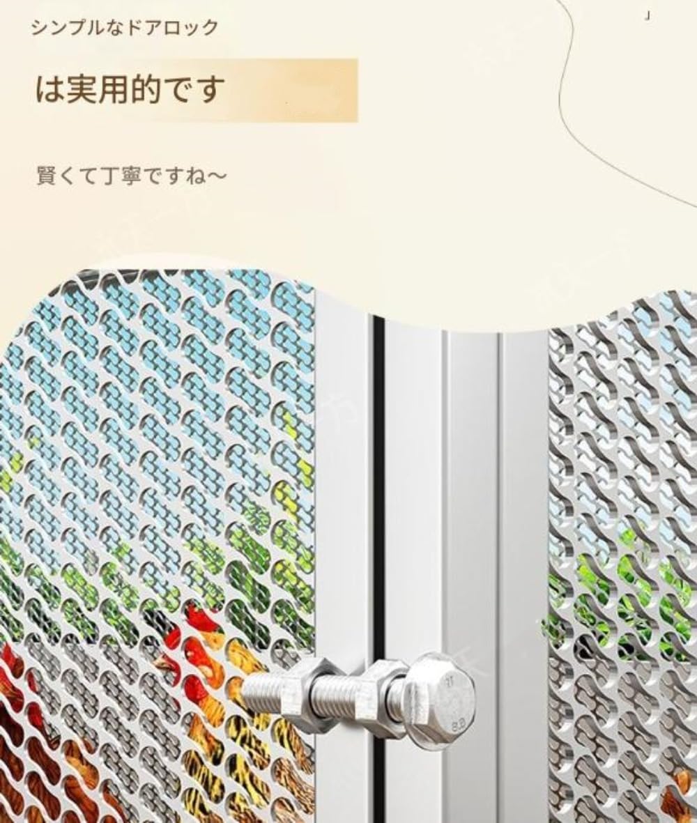 Amazon | Yobuisg 鶏 ケージ 室内 屋外 うずら 鶏小屋 大型角管高密度