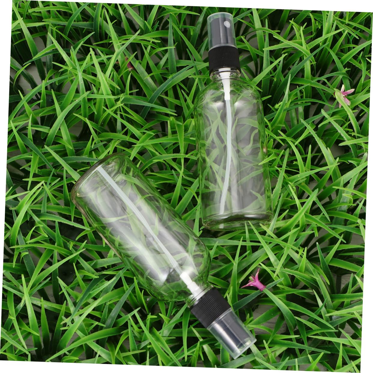 6 Stück Transparente Nachfüllbare Glas Sprühflaschen mit Schwarzem Deckel Leichter Wassersprüher für Parfüm Make up und Reisen Kompakt mit Schutzkappe