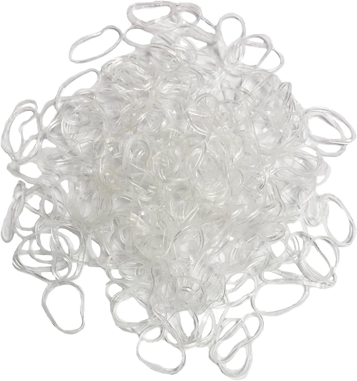 250 Clear Elastic Hair Bands Elastic Small Rubber Hair Ties Braiding