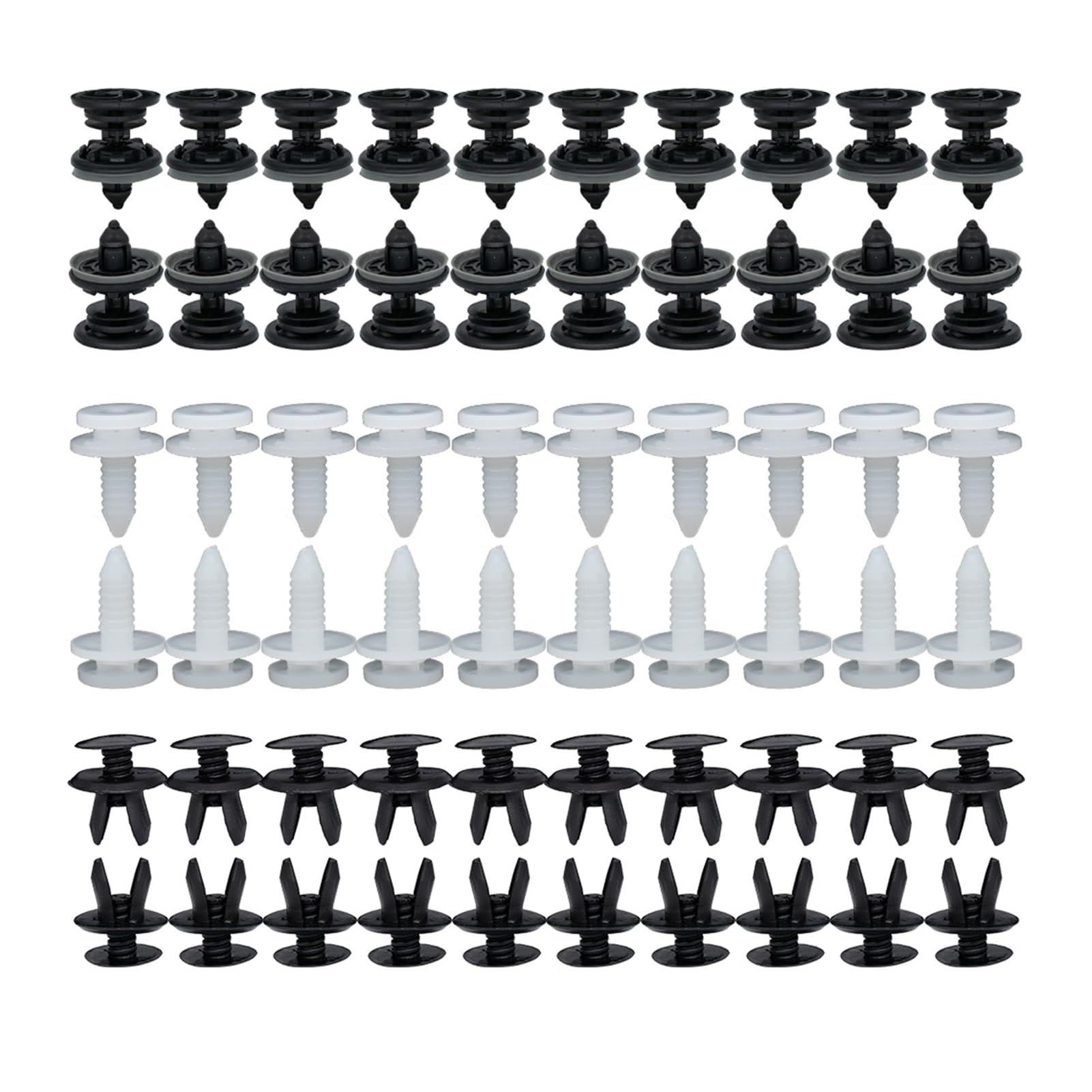 Clips para paneles de puertas de coche y remaches de carrocería en kit de 120 piezas 5