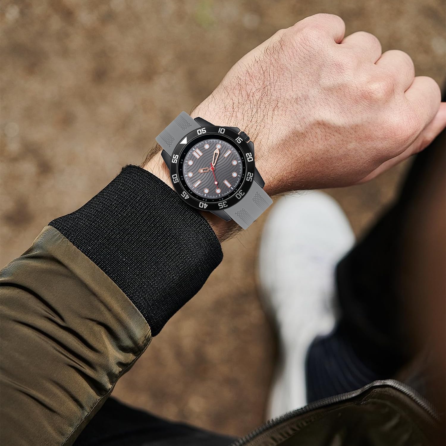 NUOVO Watch Mens Wrist Watches for Men Sports Watch Silicone Rubber Strap Watch Waterproof Watch Easy to Read Casual Watch
