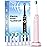 Bymore Electric Toothbrush for Adults,Travel Sonic Toothbrush with 8 Replacement Heads, Ultra Clean RechargeableToothbrush Portable One Charge for 330days 5 Modes 2mins Timer-Light Pink