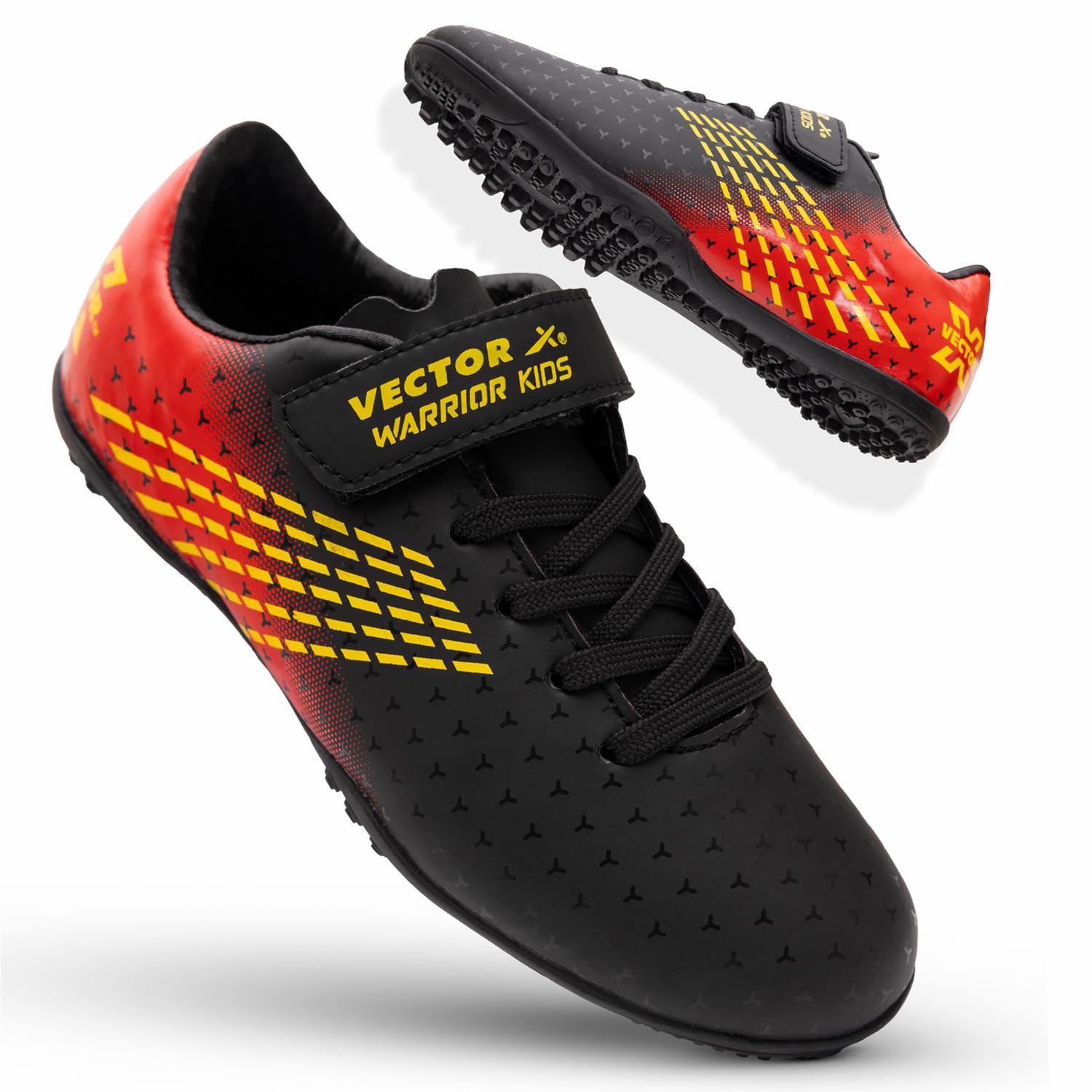 Vector X Kids Warrior Futsal Shoe|Football Studs|Turf Soccer Shoes|Lightweight Synthetic Upper+ Rubber Outsole, Velcro Closure, Velcro Closure|Practice & Training Footwear Sports Boots for Boys-image-32