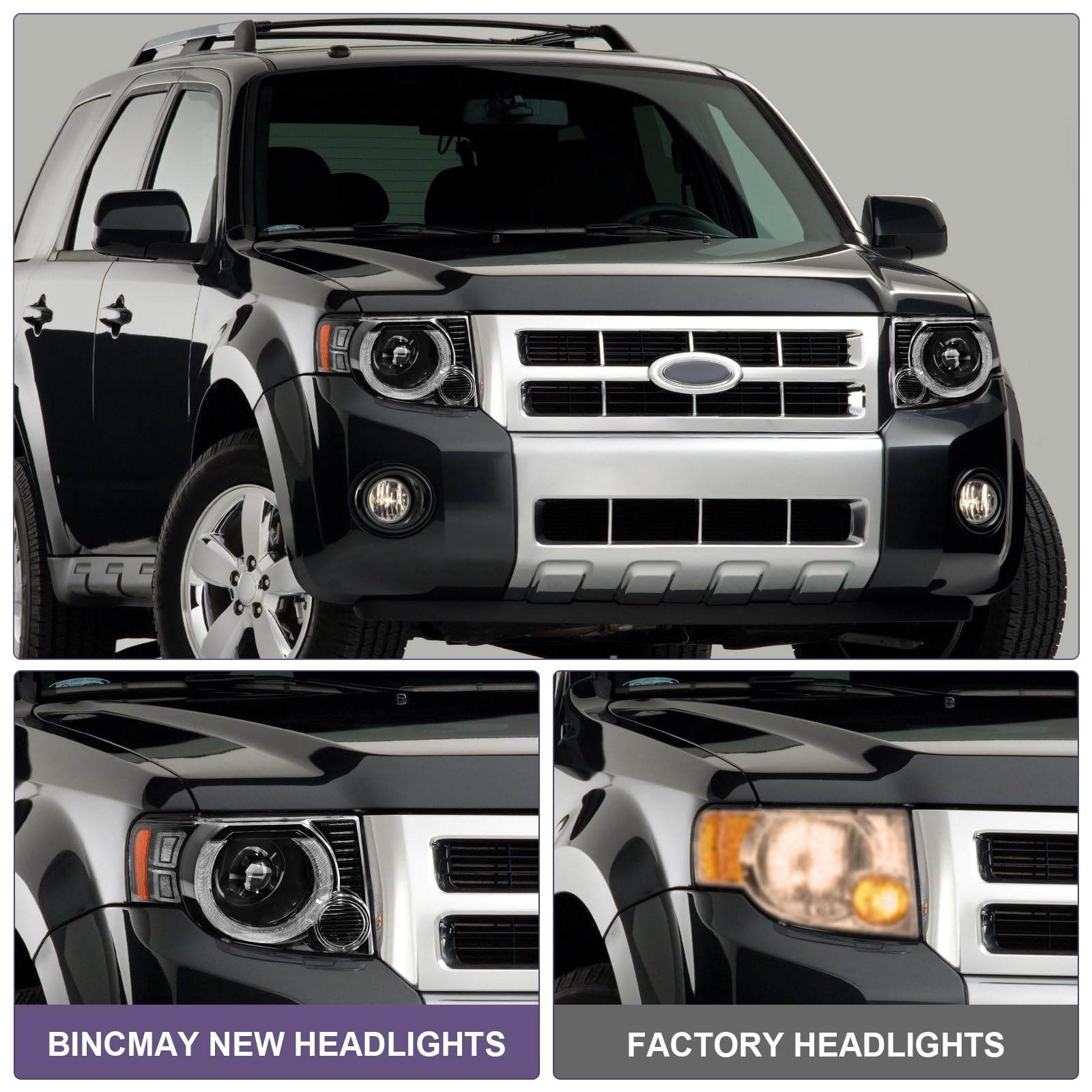 Amazon.com: Bincmay 300% Brighter LED W/DRL Headlight