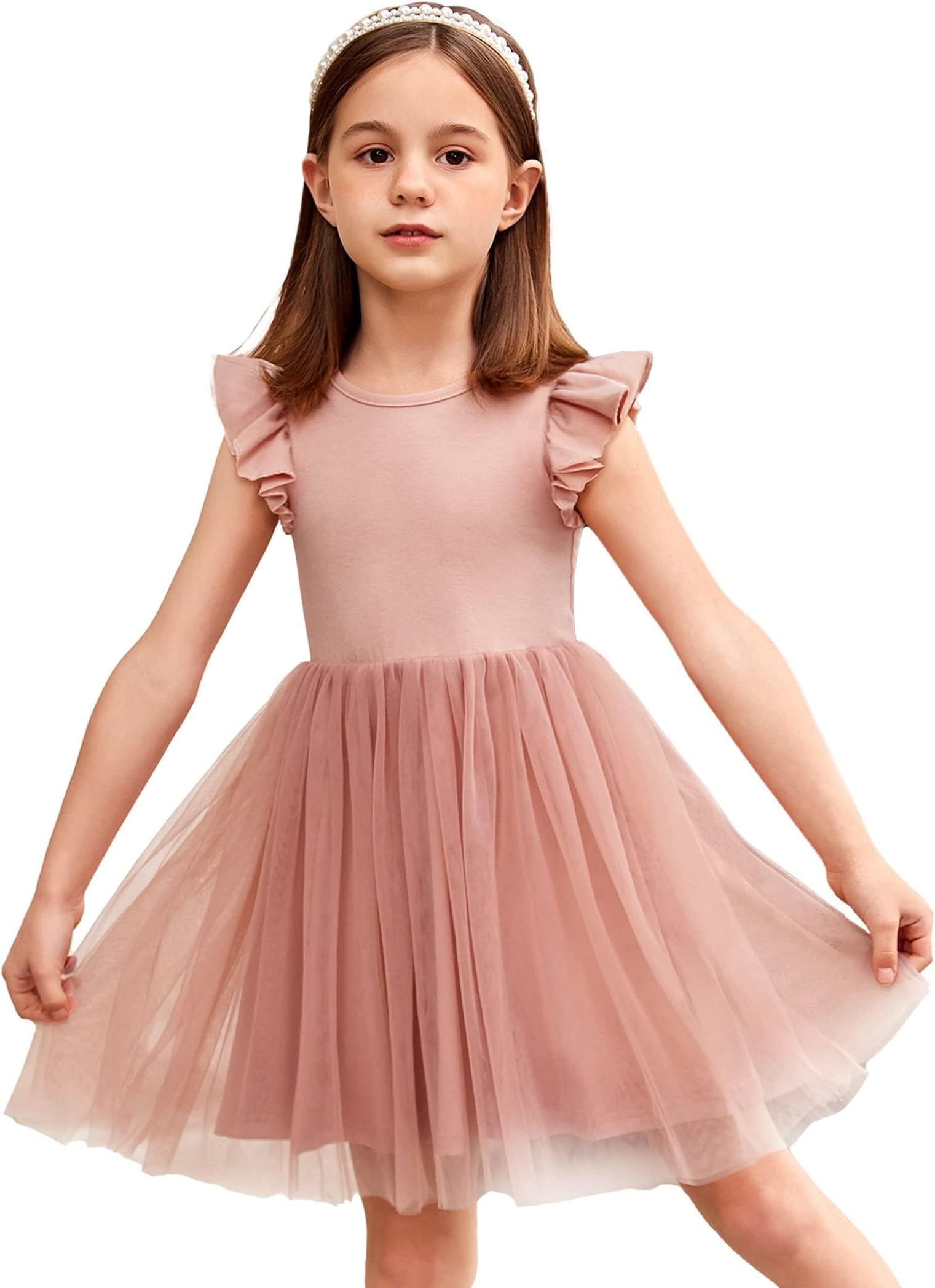 Toddler Tutu Dress Little Girls Fluffy Summer Dresses Casual Party Tulle Sundress for Kids 2-6Y