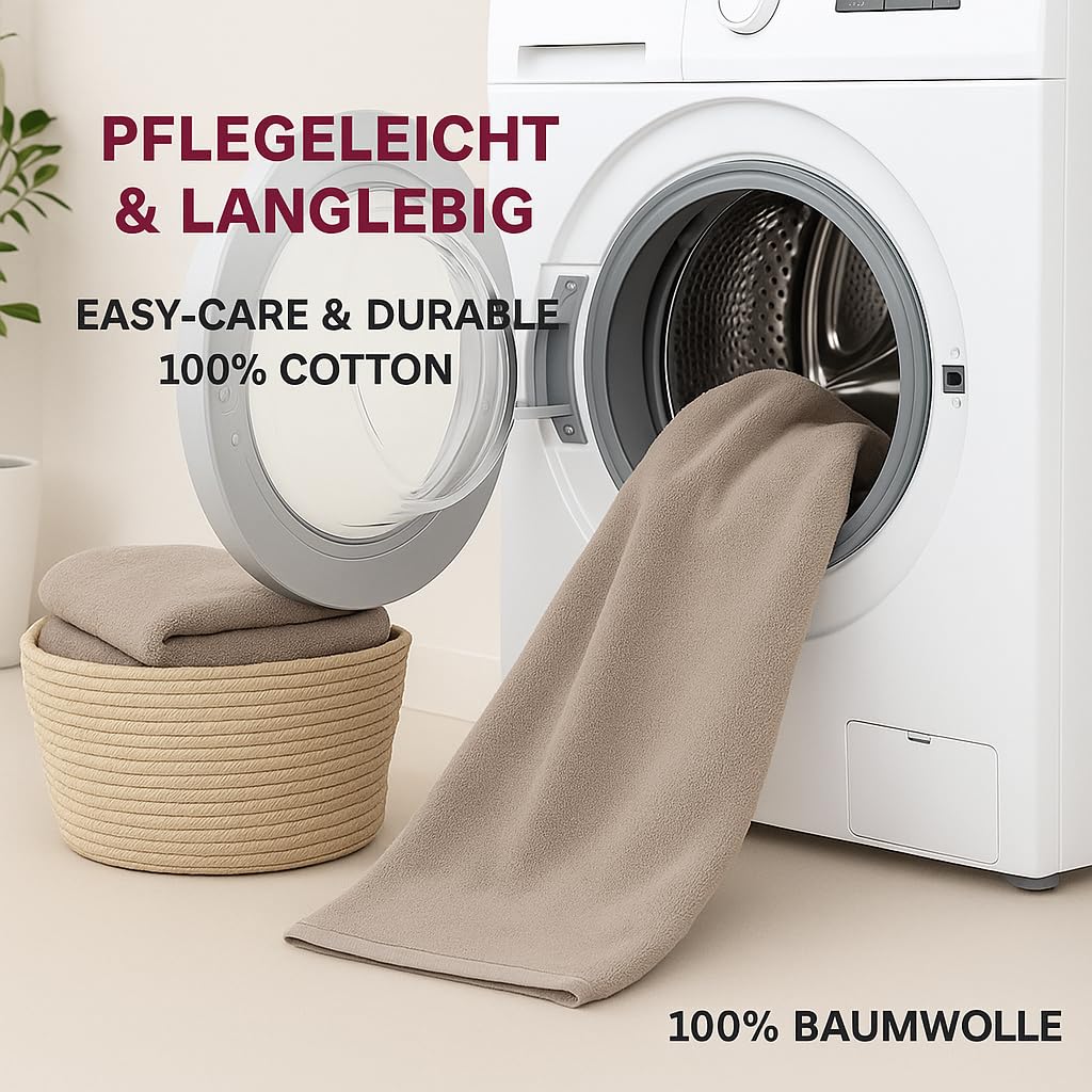 Betz 6 Stück Saunatücher Saunatuch Saunahandtuch Set Palermo 100% Baumwolle Größe 80 x 200 cm Farbe Stone